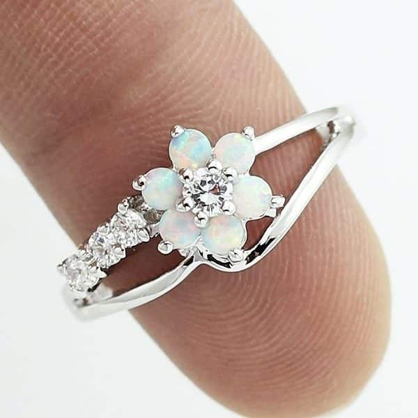 Luxusní prsten Opal - 9, Ruzova