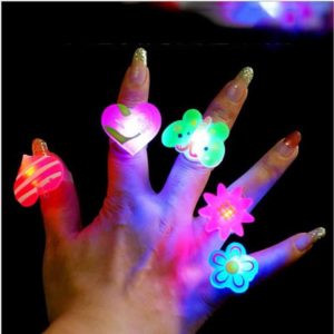Dětské svítící LED prsteny