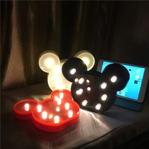 3D lampička Mickey - Black