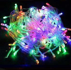 LED Světelný řetěz v několika barvách - Modrá, 50 M