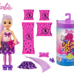 Baby Barbie color reveal třpytivá měnící se panenka ve vodě s překvapením