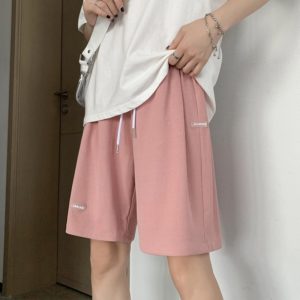 Měkké pohodlné dámské kraťasy s vysokým pasem - Shorts Pink, XL