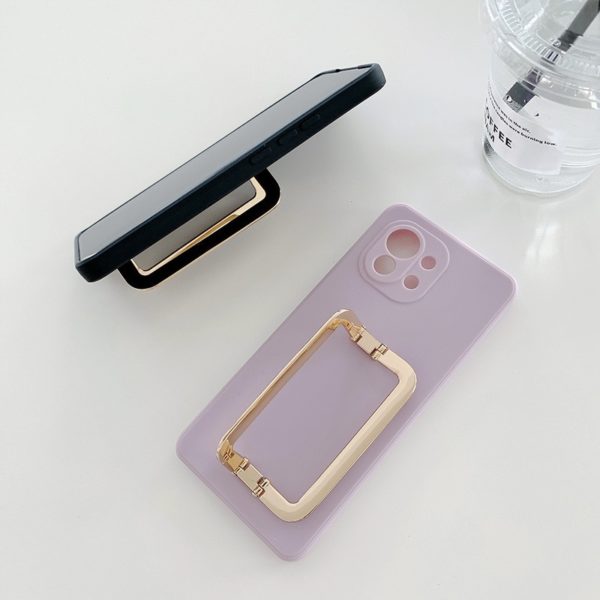 Elegantní kryt s čtvercovým stojánkem na Samsung - A7 2018, MFM-Purple