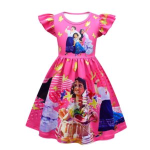 Dívčí áčkové šaty s potiskem filmu Encanto: Čarovný svět - Rose, 150